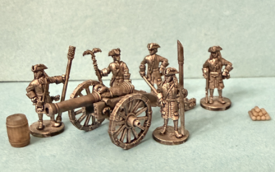 12-16 pounder cannon with crew