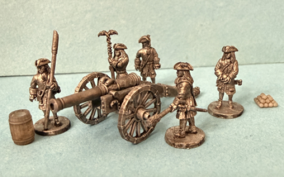 12-16 pounder cannon with crew