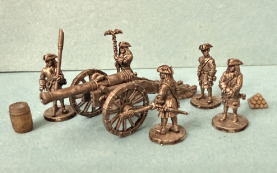 24 pounder cannon with crew