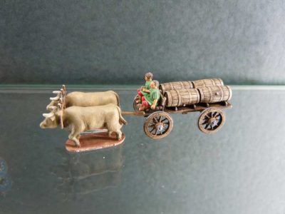 Four wheel ox wagon "barrel" type